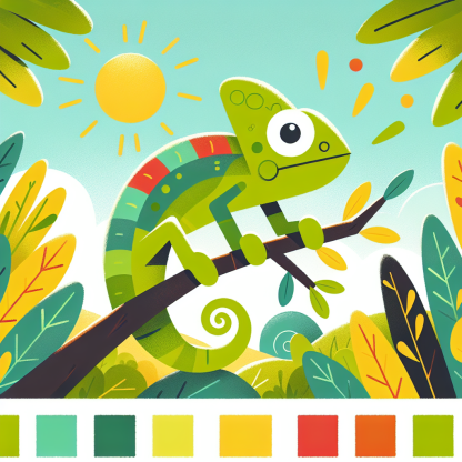 Colorful Chameleon Chase Paint By Diamonds