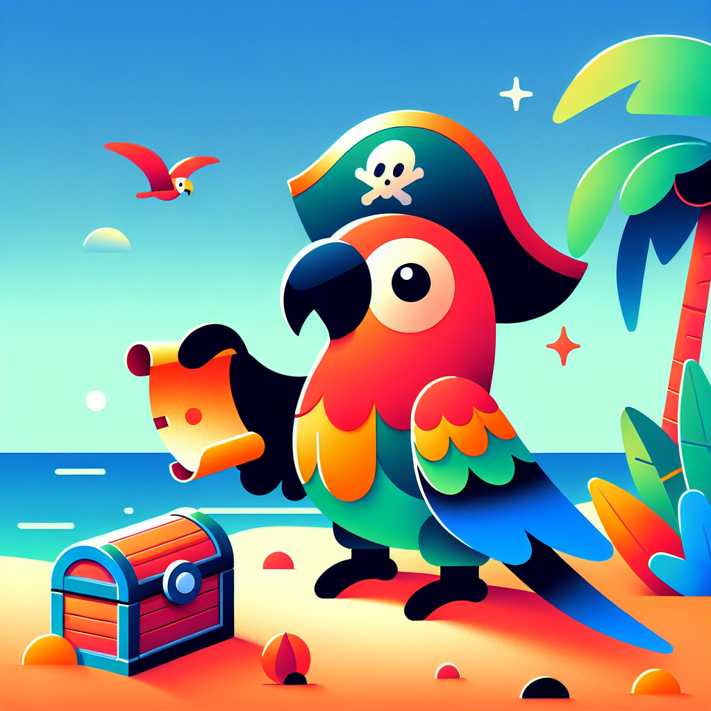 Pirate Parrot's Treasure Map Paint By Diamonds