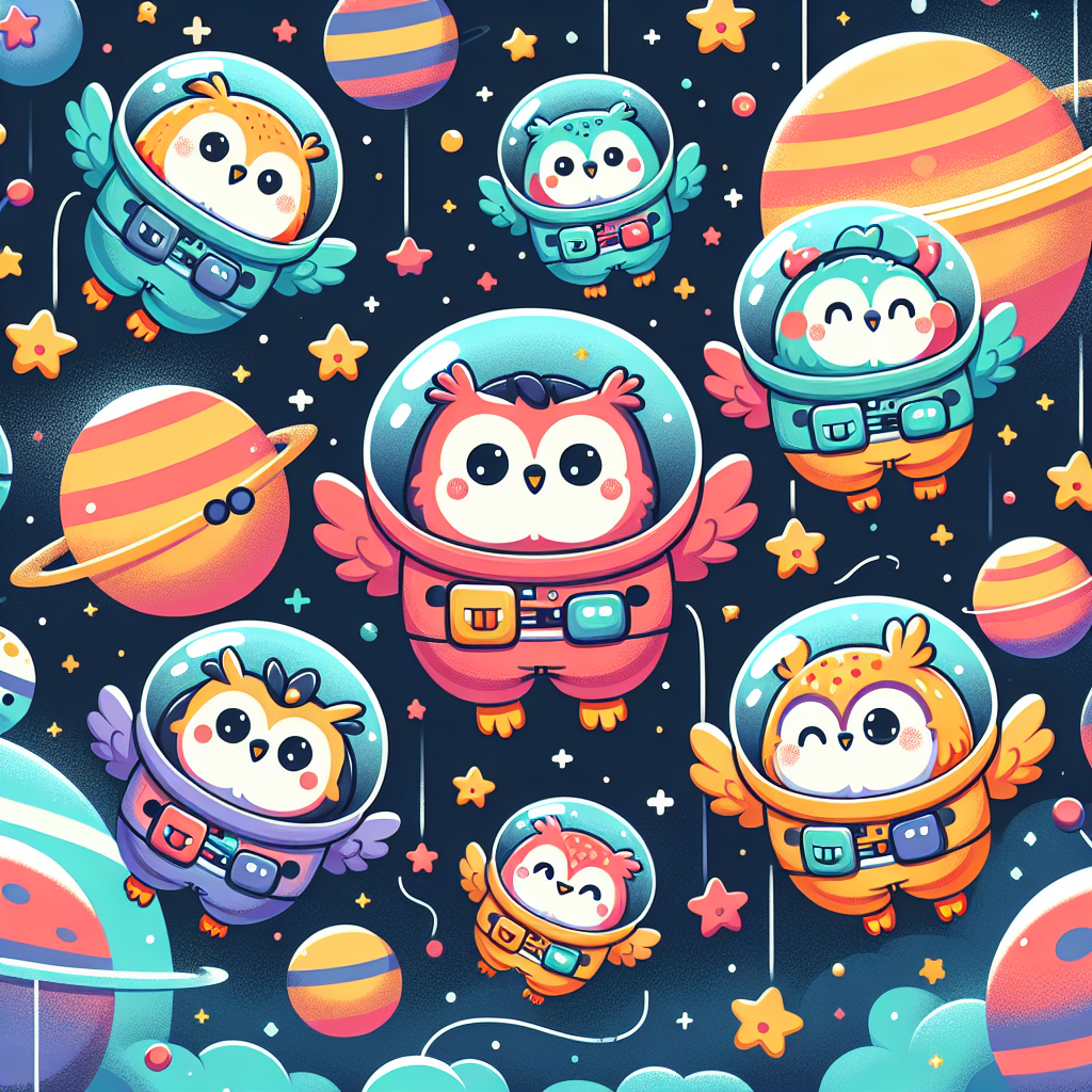 Adventurous Space Owls Paint By Color