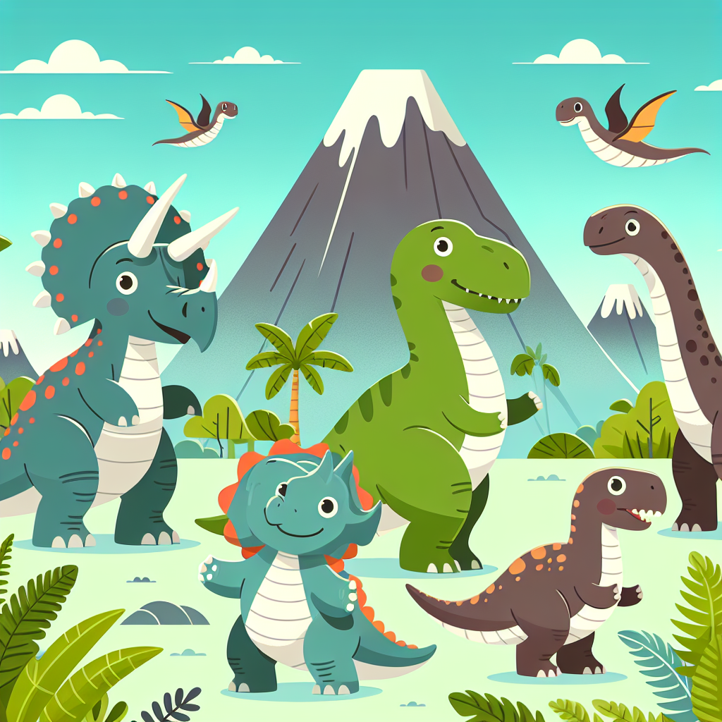 Dazzling Dinosaur Parade Painting By Diamonds Kit