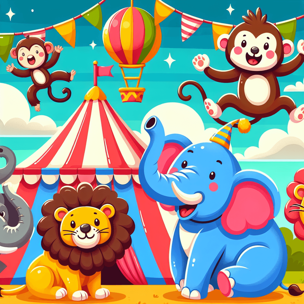 Circus Fun Animal Show Paint By Color