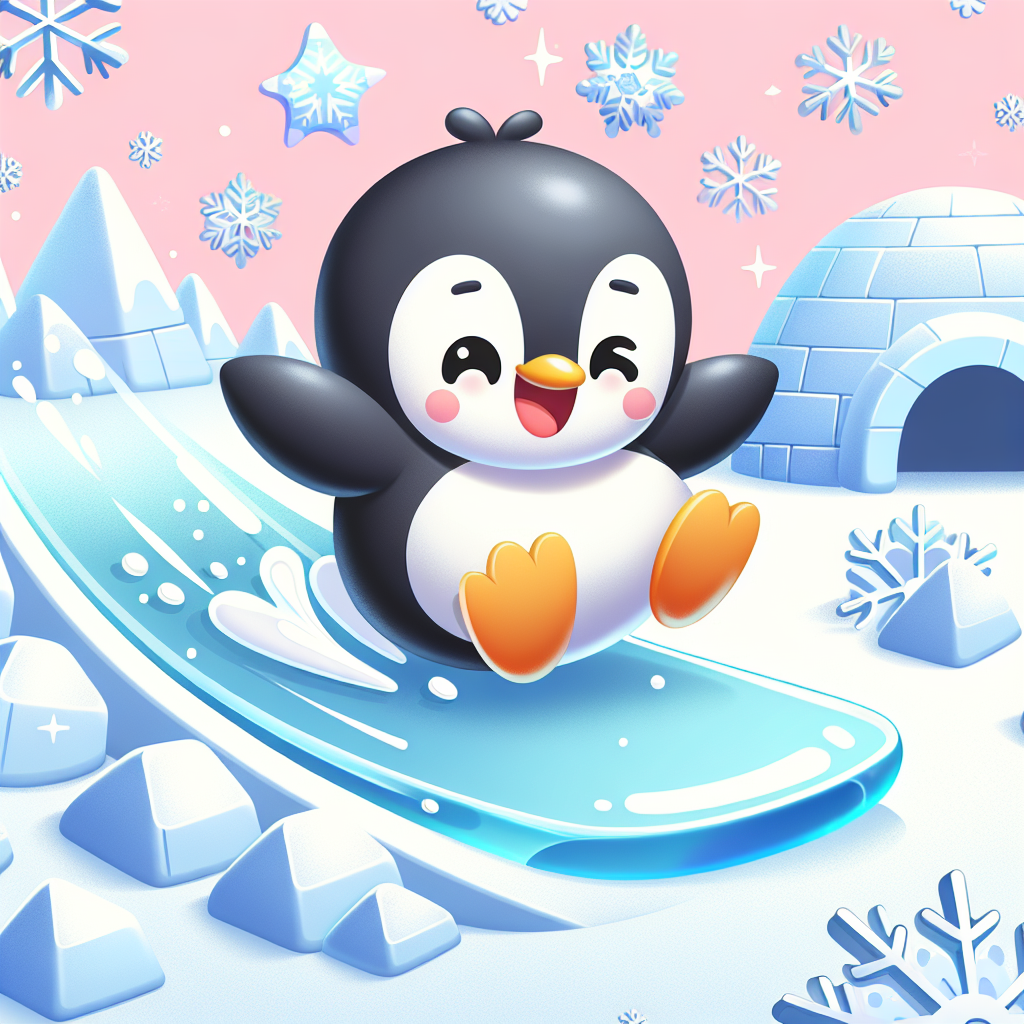Bouncy Little Penguin Paint By Color