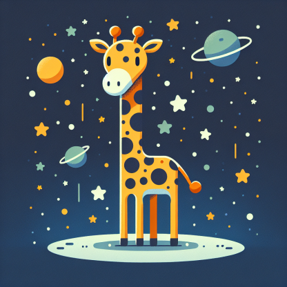 Galactic Giraffe Paint By Diamond