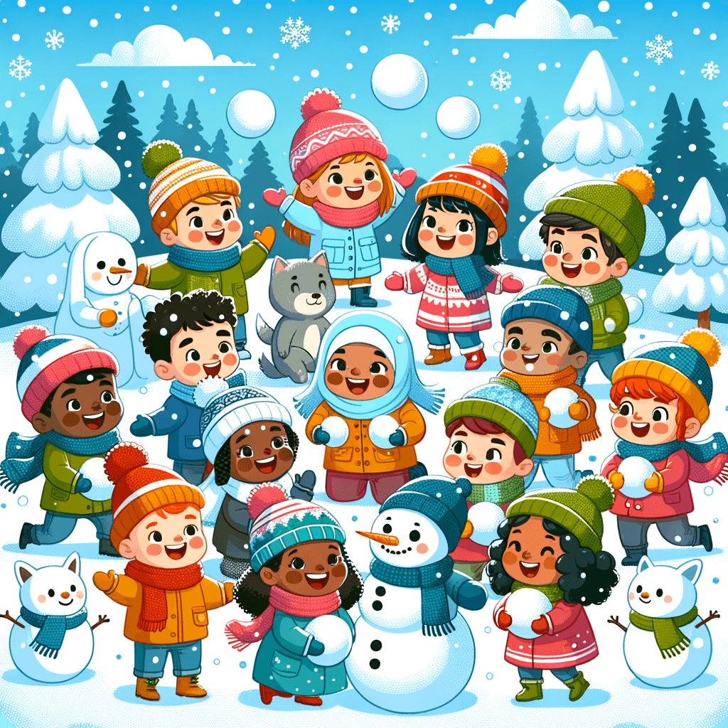 Frosty Friends Winter Fun Paint By Diamonds Art