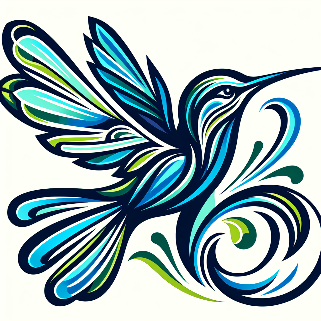 Art Deco Hummingbird Dance Painting Diamond Kit