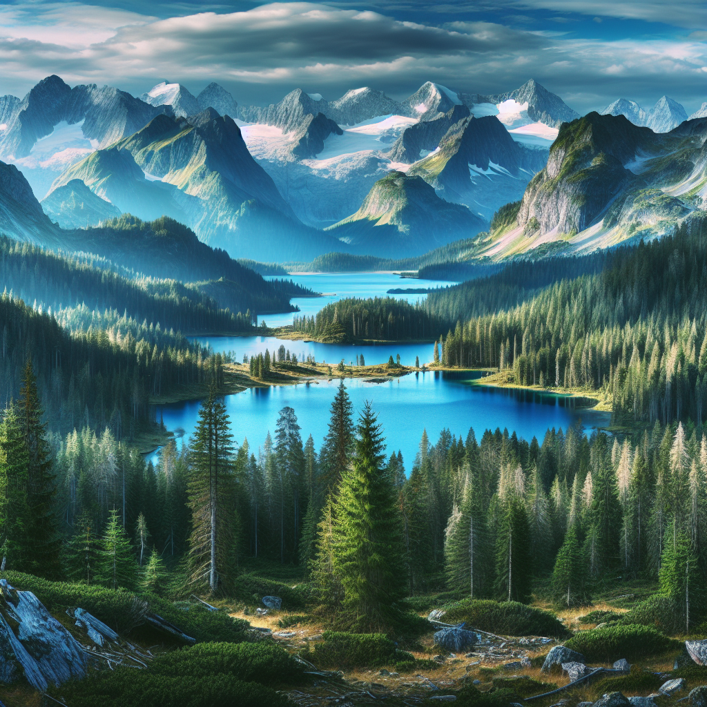 Pristine Nordic Wilderness Painting Diamond Kit