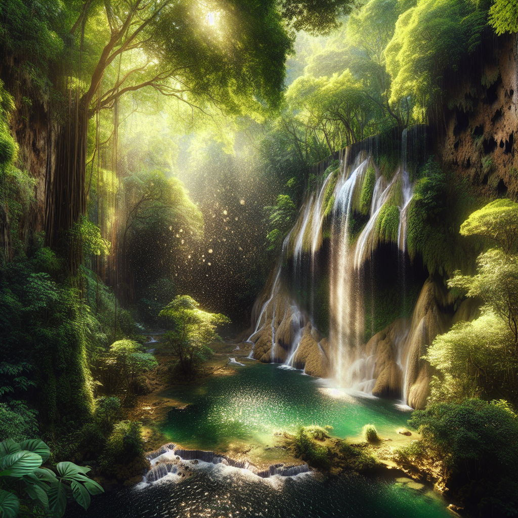 Forest Waterfall Retreat Paint By Diamonds
