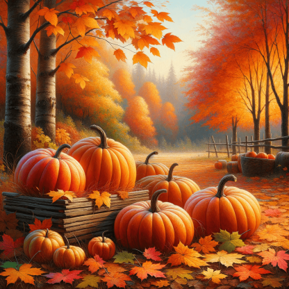 Cozy Autumn Harvest Paint By Diamonds Art
