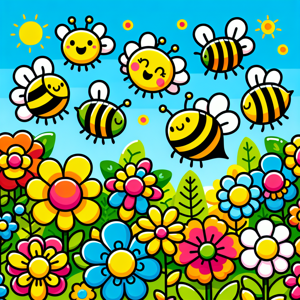 Buzzy Honey Bees Painting By Diamonds Kit