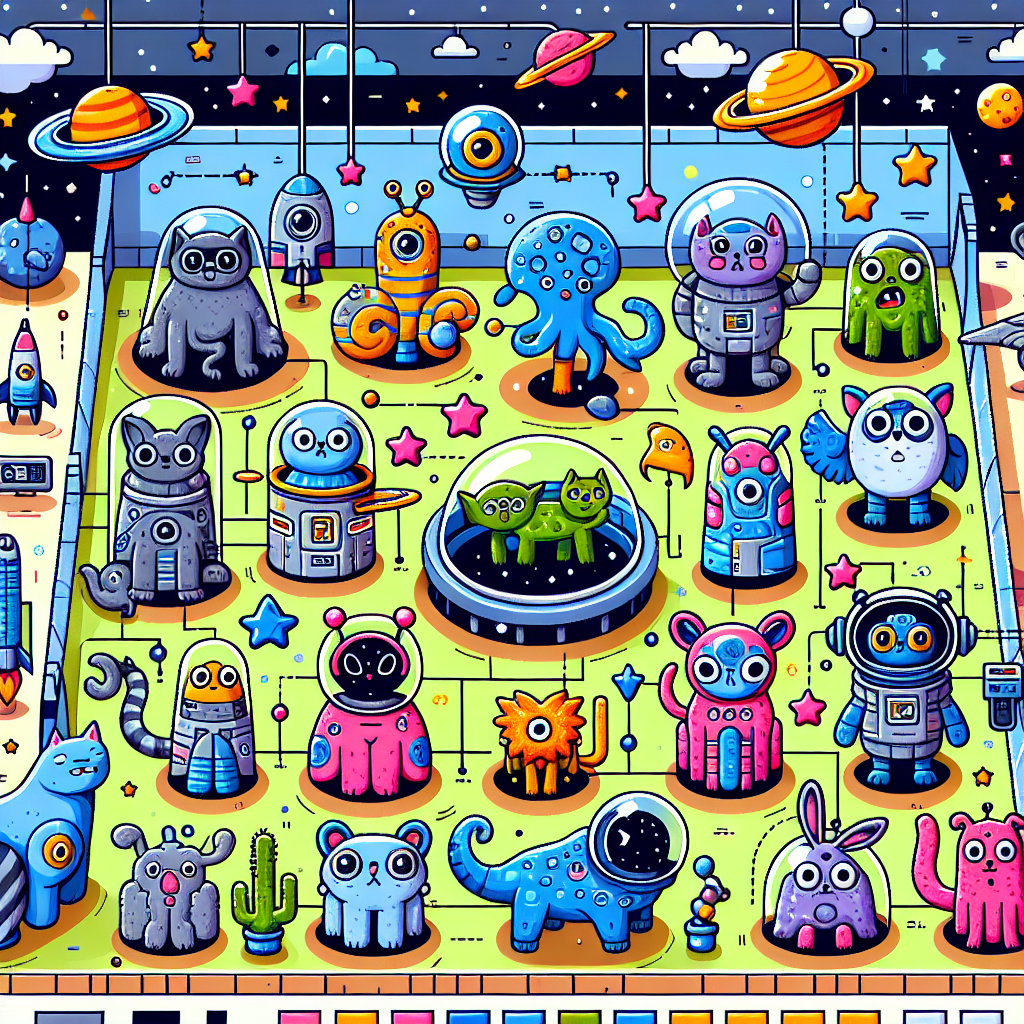 Space Zoo Safari Paint By Diamonds Kits