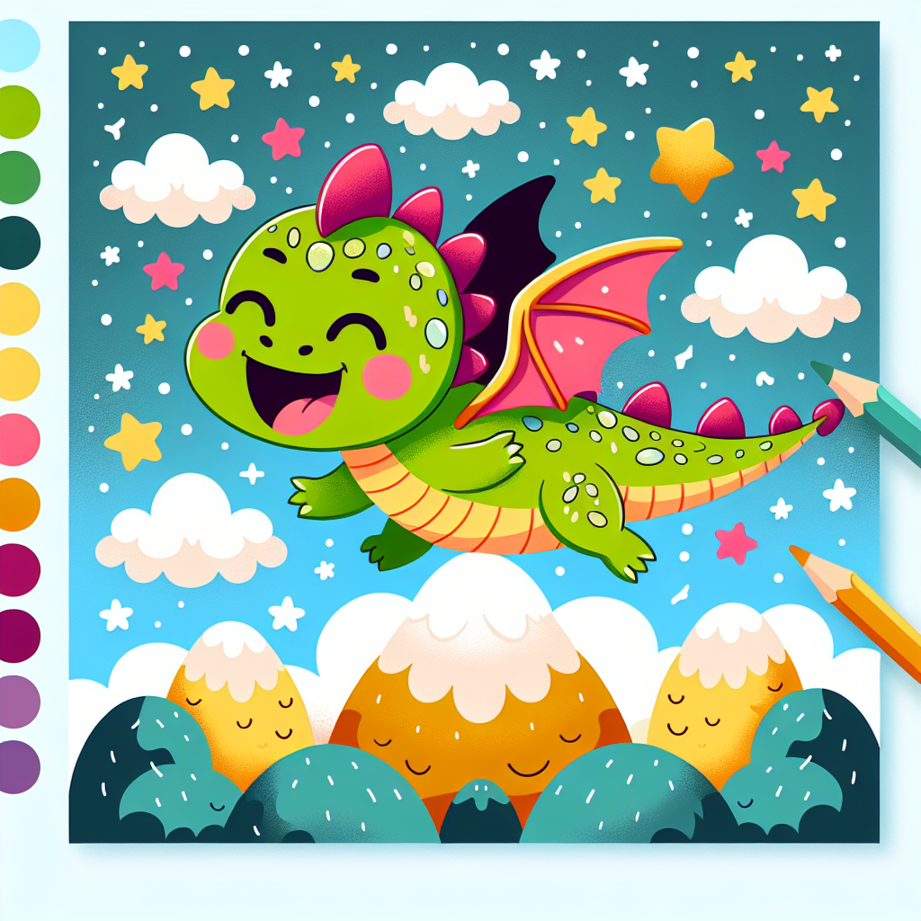 Jolly Little Dragon Paint By Color