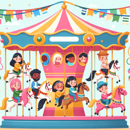 Cheery Carousel Painting By Diamonds Kit
