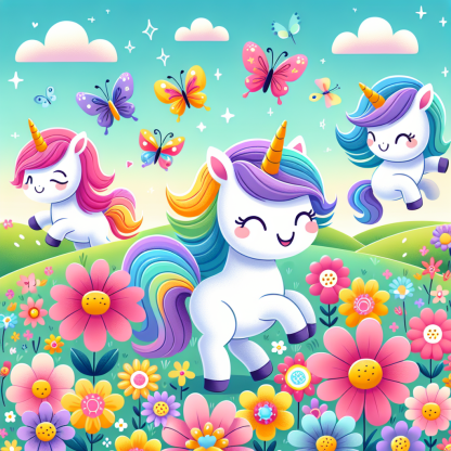 Playful Unicorn Friends Paint By Diamond