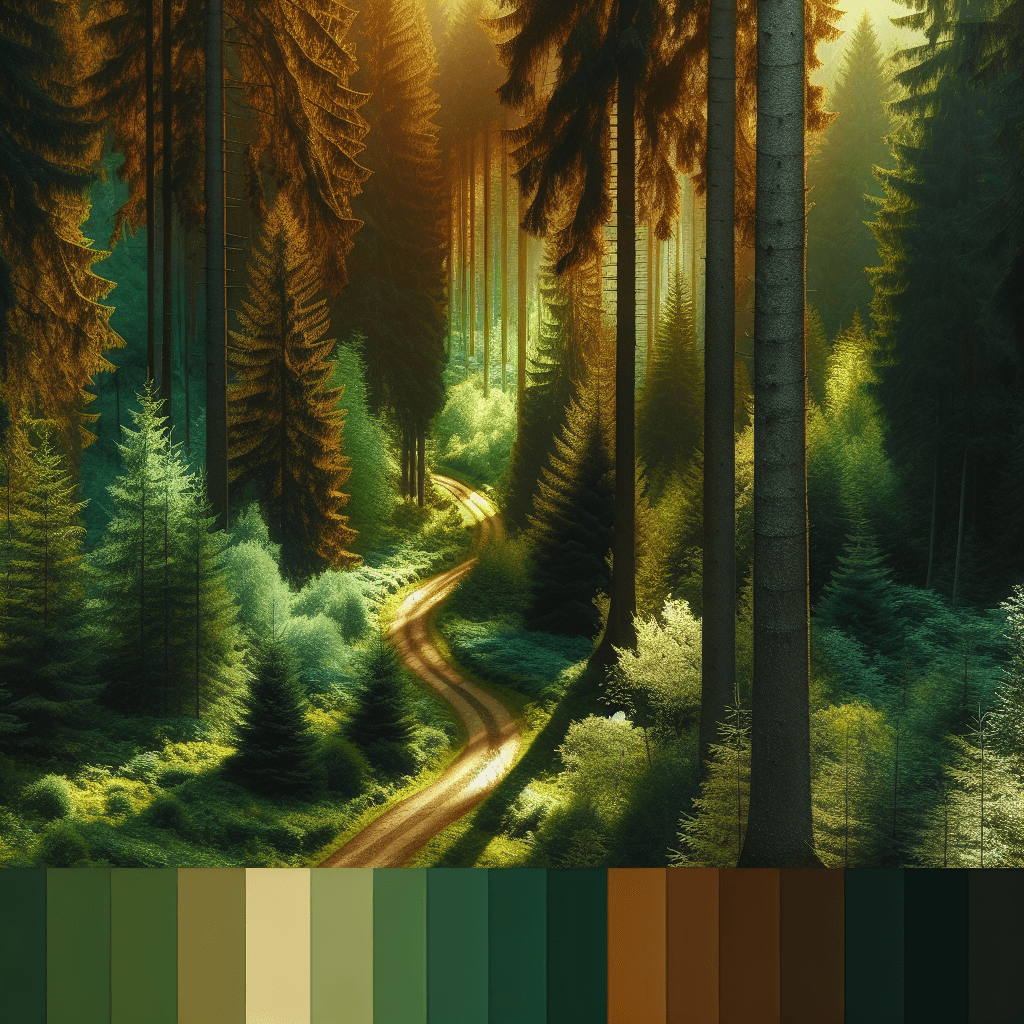 Mysterious Forest Trail Painting By Diamonds Kit