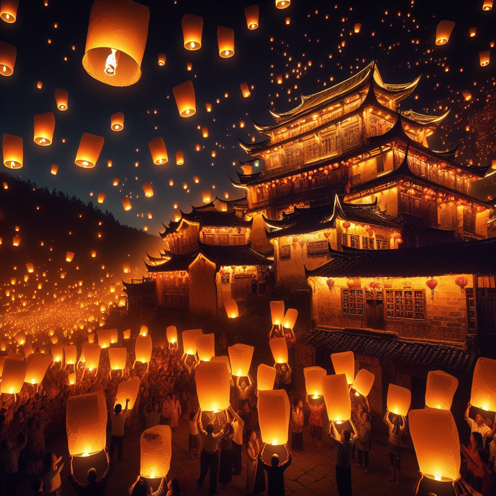 Pingxi Sky Lantern Festival - New Taipei City Paint By Diamond