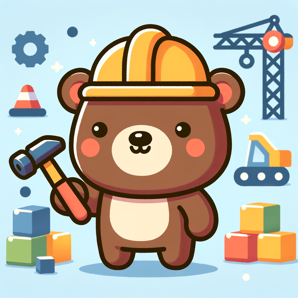 Busy Builder Bear Paint By Color