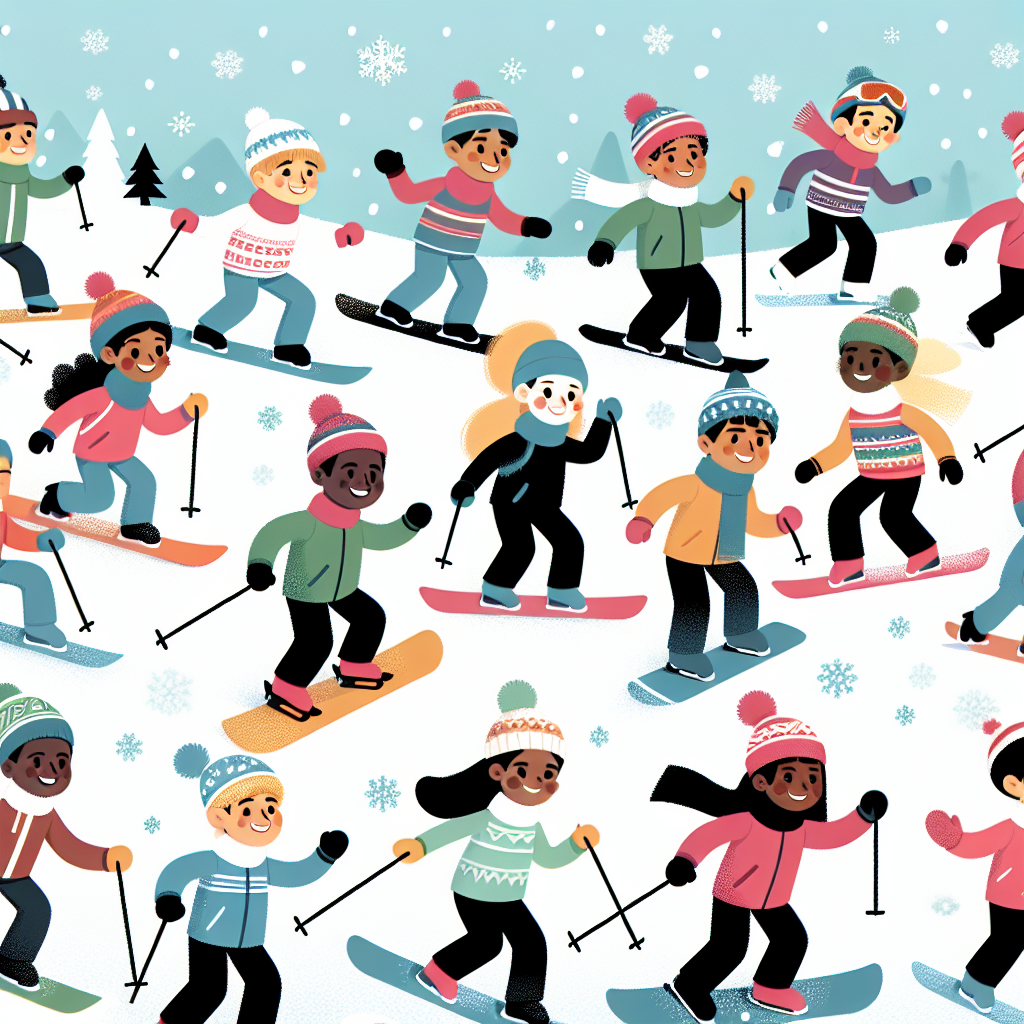 Winter Sports Wonderland Paint By Diamonds Kits