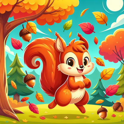 Mischievous Little Squirrel Painting By Diamonds Kit