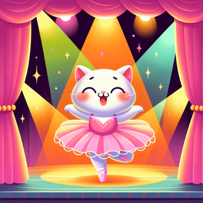 Ballet Cat Recital Paint By Color