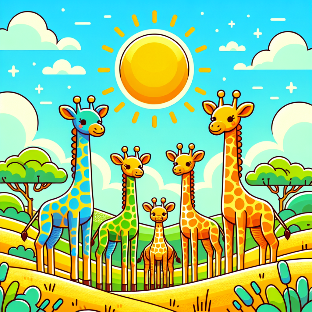 Gentle Giraffe Family Paint By Diamonds Art