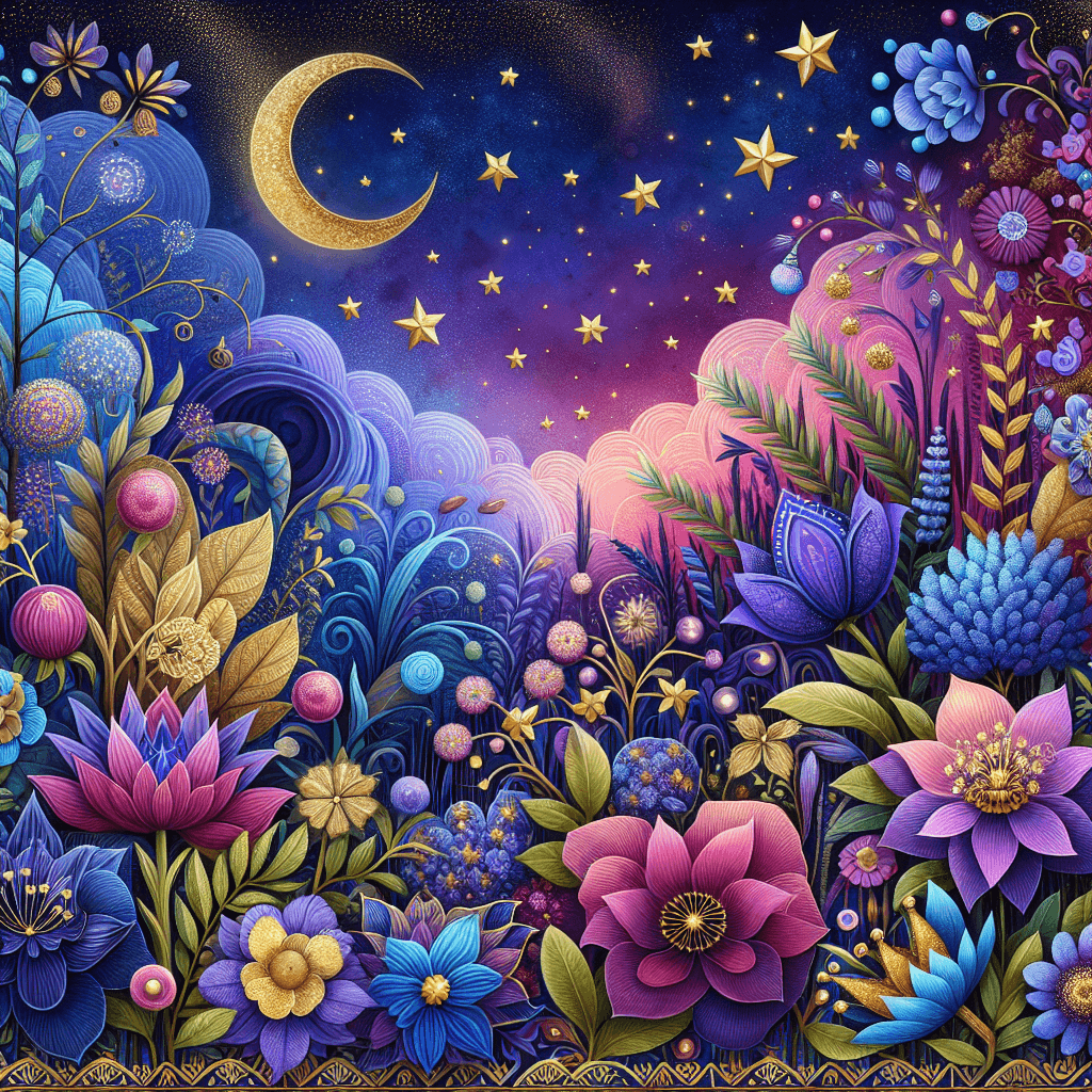 Celestial Garden Blooms 5D DIY Paint By Diamond Kit – Original Paint By ...