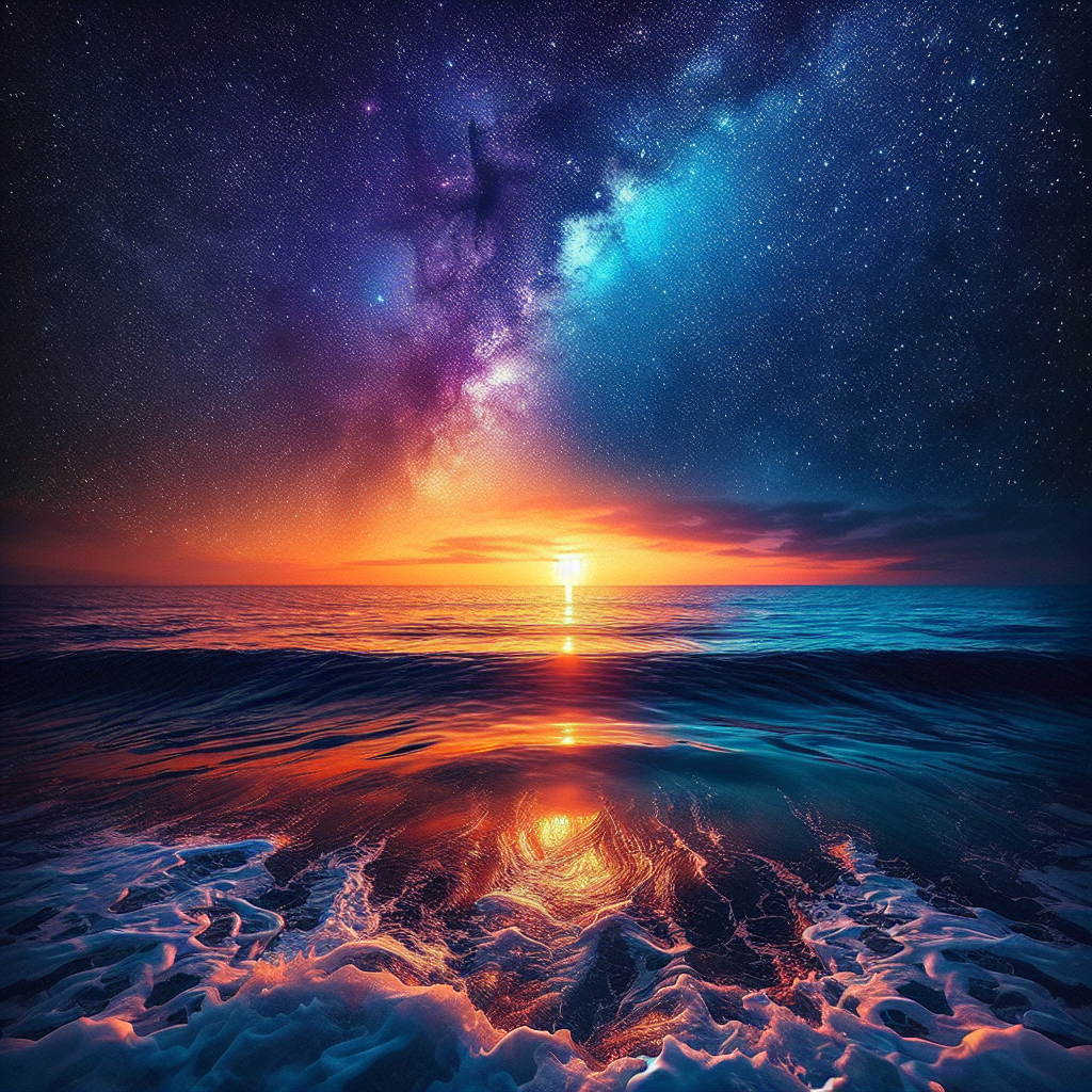 Cosmic Ocean Horizon Paint By Diamonds Kits