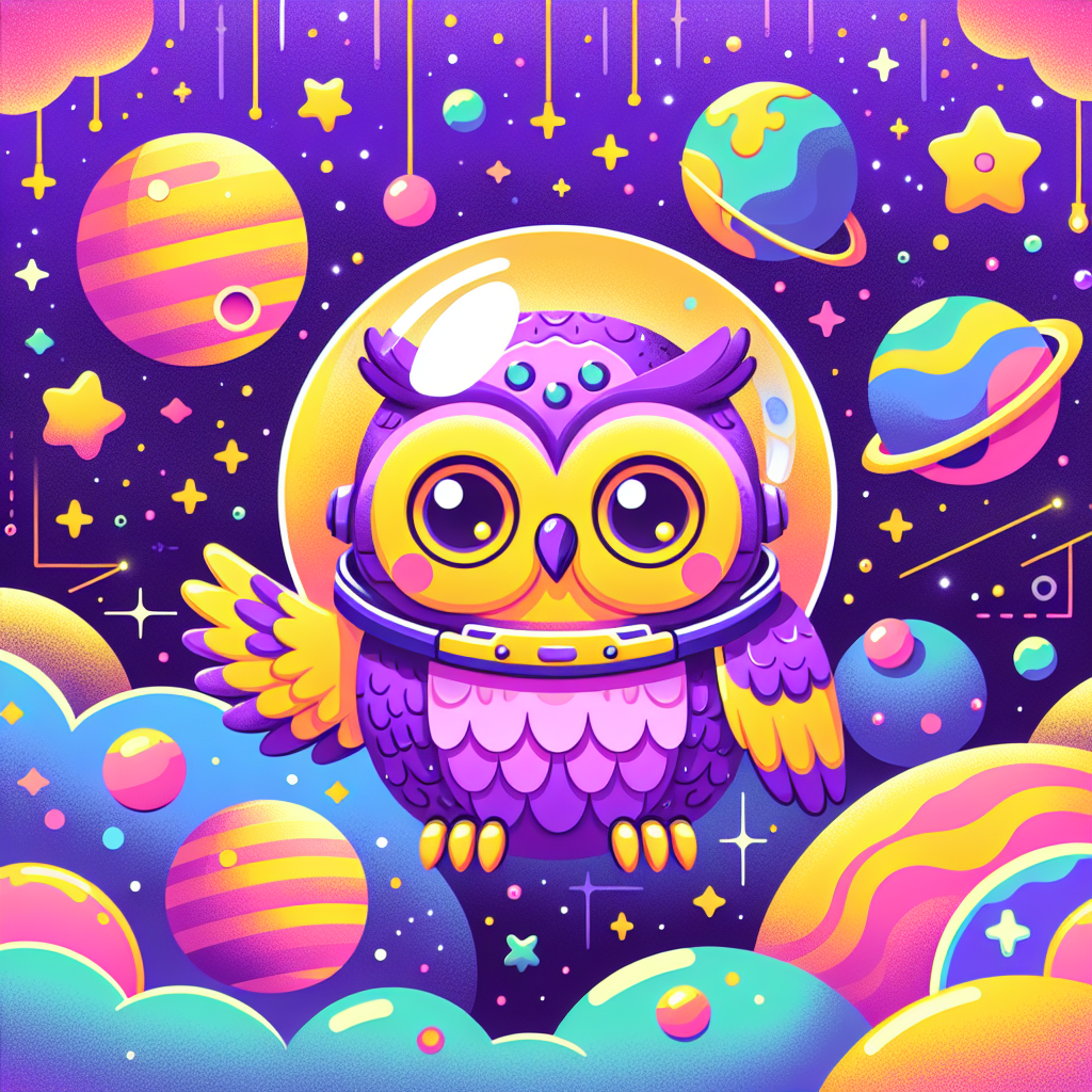 Charming Space Owl Paint By Diamonds Kits