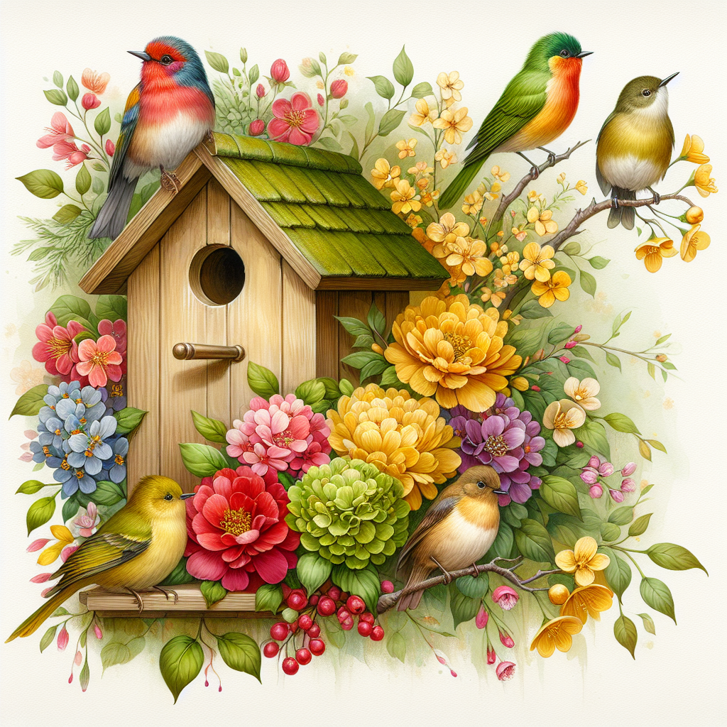 Charming Birdhouse Haven Painting By Diamonds Kit