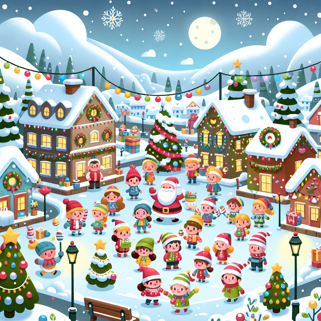 Merry Christmas Village Paint By Diamond