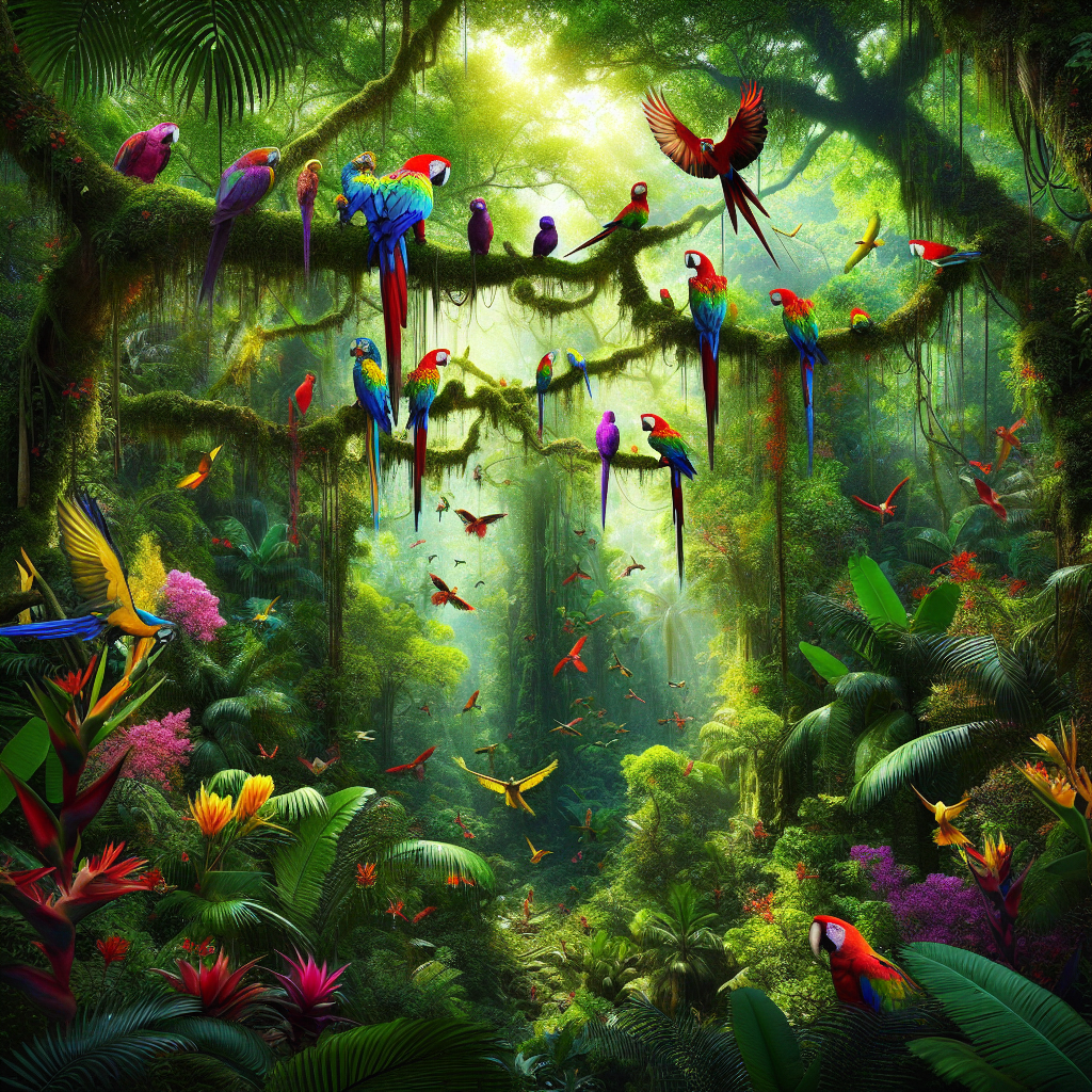 Tropical Rainforest Canopy Painting Diamond Kit
