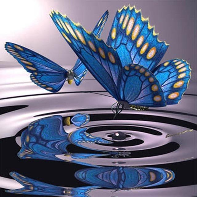 Butterflies On Water 5D DIY Paint By Diamond Kit - Paint by Diamond