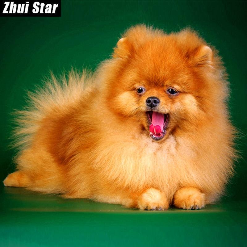 Cute Dog Yawn 5D DIY Paint By Diamond Kit – Original Paint By Diamond