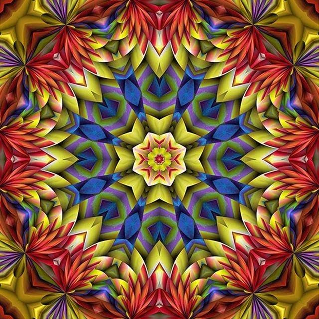 Red Religion Mandala Mosaic 5D DIY Paint By Diamond Kit - Paint by Diamond