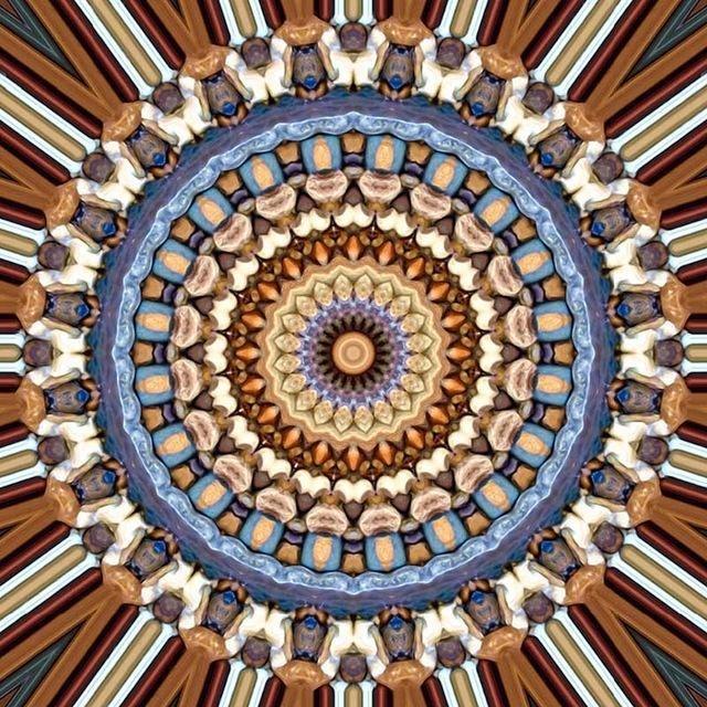 Blue And Orange Religion Mandala 5D DIY Paint By Diamond Kit - Paint by Diamond