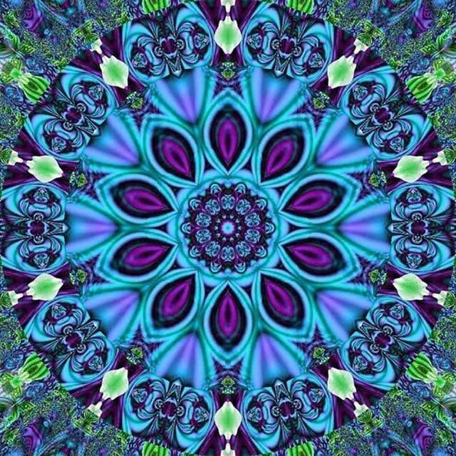 Navy Blue Religion Mandala 5D DIY Paint By Diamond Kit - Paint by Diamond