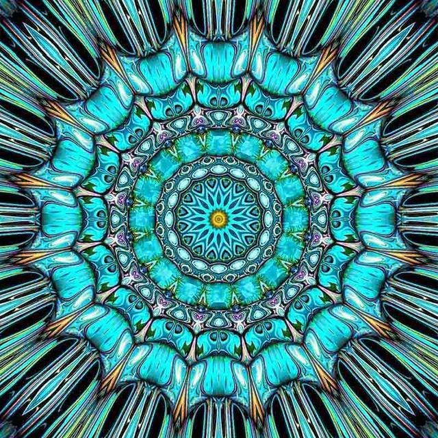 Sky Blue Religion Mandala 5D DIY Paint By Diamond Kit - Paint by Diamond