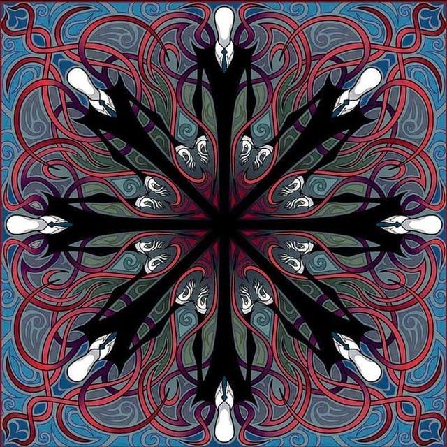 Dark Red Religion Mandala 5D DIY Paint By Diamond Kit - Paint by Diamond