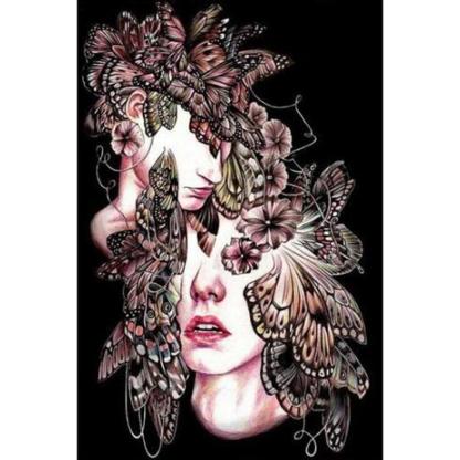 Butterfly Face Girl 5D DIY Paint By Diamond Kit - Paint by Diamond