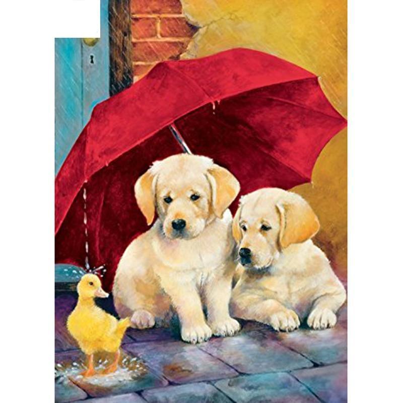 Two dogs Pattern 5D DIY Paint By Diamond Kit – Original Paint By Diamond