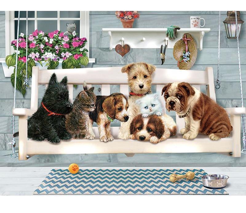 Lovely Dog Cat 5D DIY Paint By Diamond Kit – Original Paint By Diamond