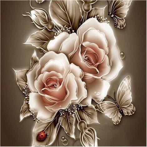 Glowing Fluorescent Flowers 5D DIY Paint By Diamond Kit - Paint by Diamond