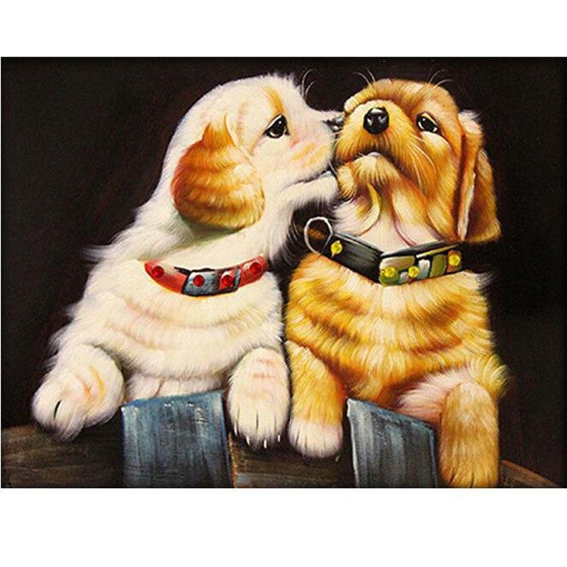Diy Two Dogs Diamond 5D DIY Paint By Diamond Kit – Original Paint By ...