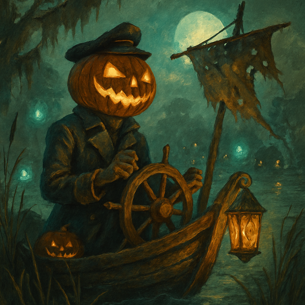 Lantern Ship Of Pumpkin Marsh Paint by diamonds art