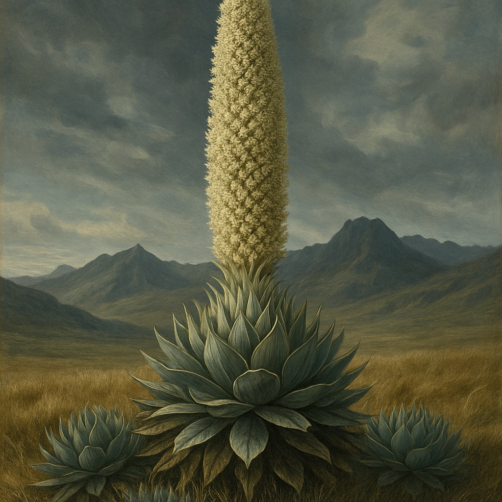 Puya Raimondii paint by color