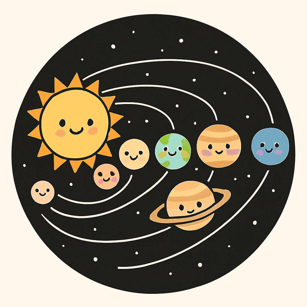 Solar System Friends DIY paint by diamonds