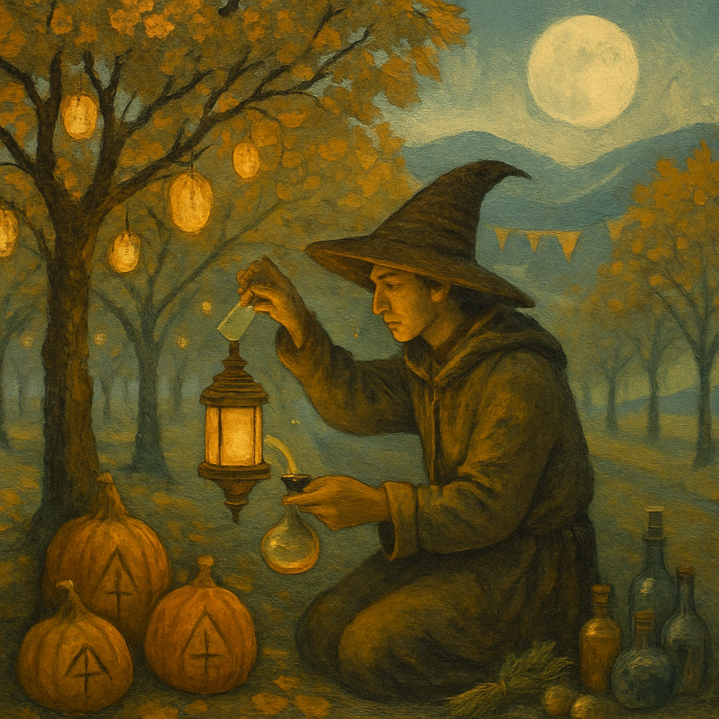 Harvest Alchemist And The Lantern Grove paint by diamond