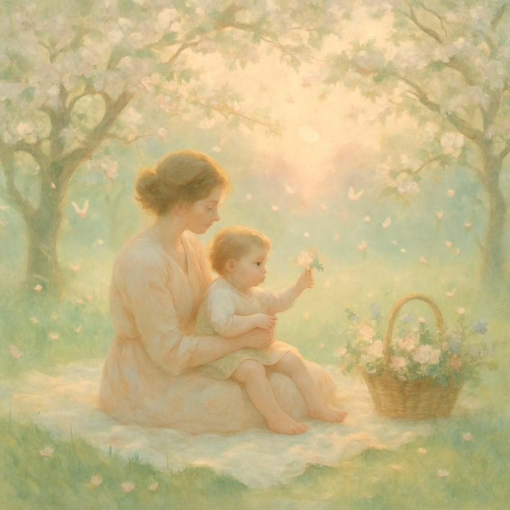 Garden Lullaby Under Dawn Petals paint by diamonds