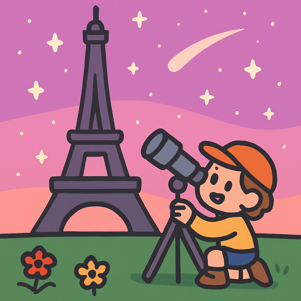 Stargazer At The Eiffel Garden paint by diamonds