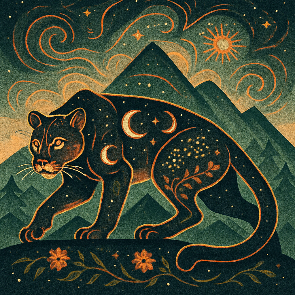 Celestial Mountain Lion diamond painting