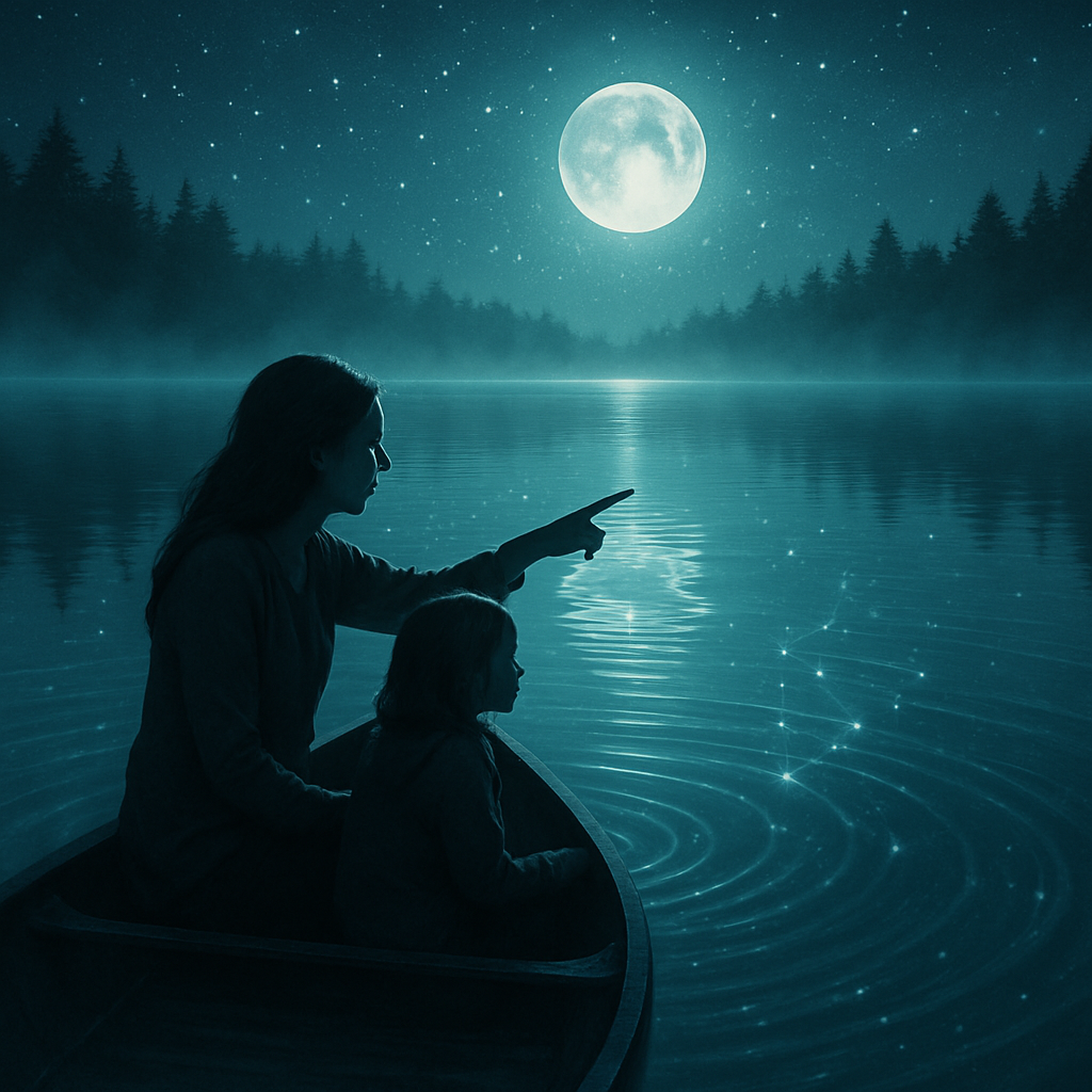 Moonlit Paddle And Whispered Maps Paint by diamonds art